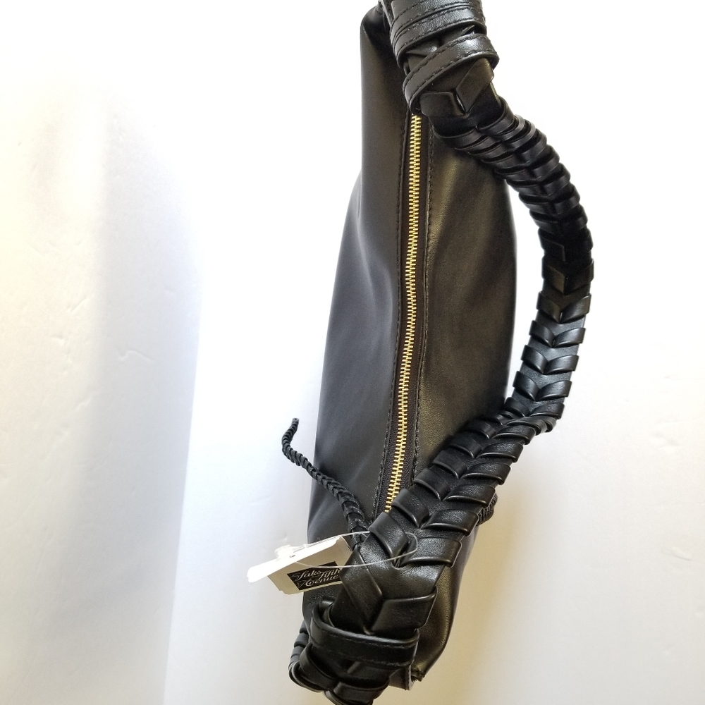 Stella McCartney Braided Hobo Shoulder Bag Black - Picture 6 of 12